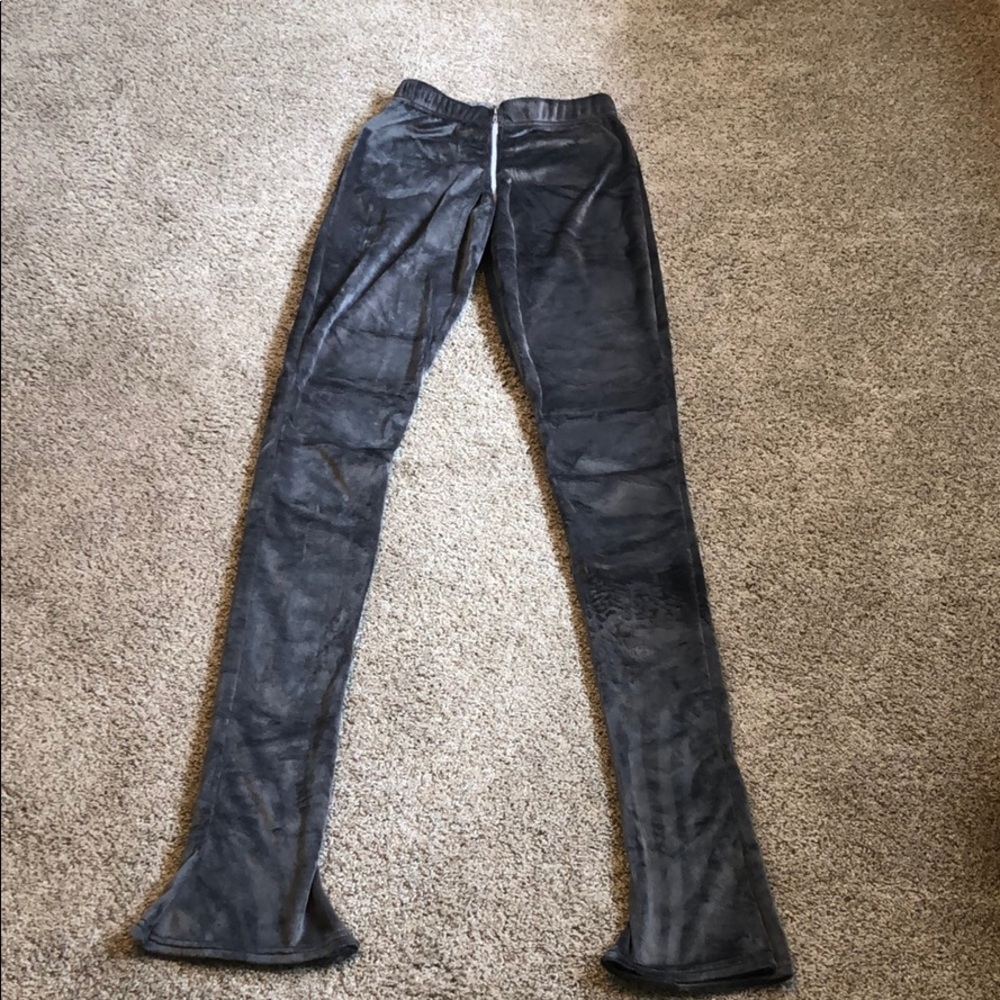 Velvet stacked joggers